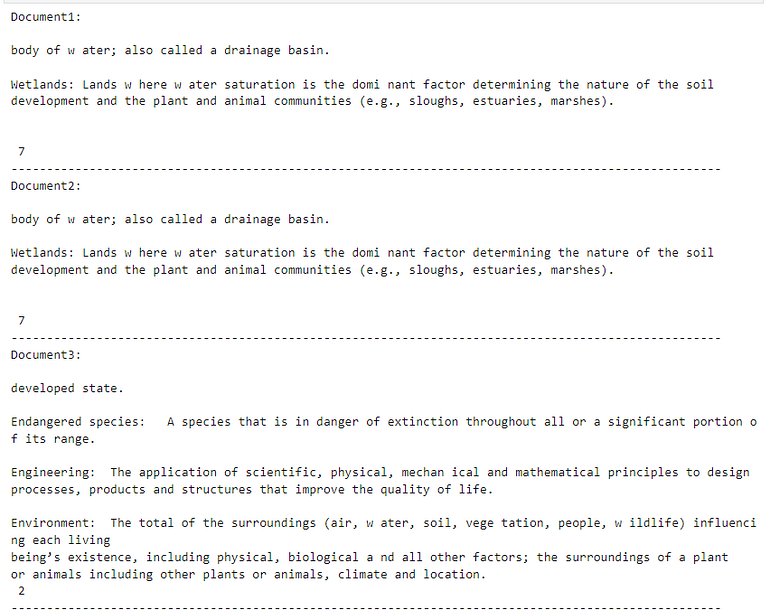Initial retrieval results